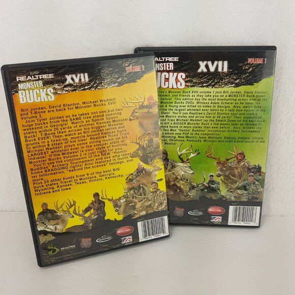 Set of 2 Hunting DVDs Realtree Monster Bucks XVII Volumes 1 & 2 - Picture 3 of 4